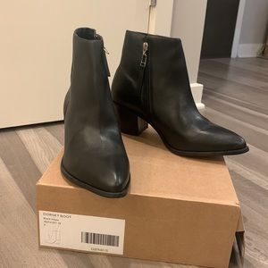 Able x Jess Ann Kirby Collection “Dorset” black leather Ankle Boots Size 9